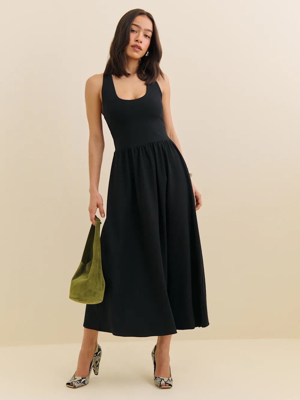 Reformation Walker Knit Dress Black Size Small S